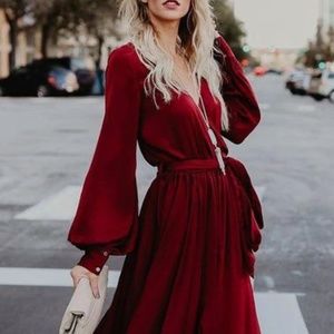 VICI dolls red long sleeve dress - M